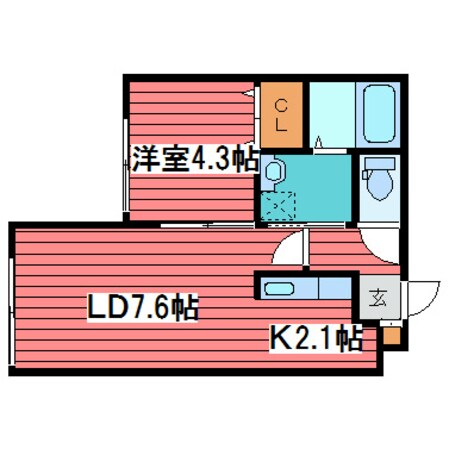 ＨＯＰＥ月寒中央 Ａ棟の物件間取画像